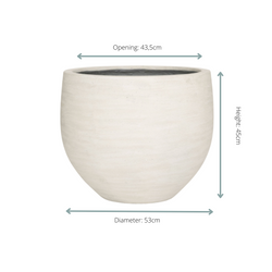 Jumbo Orb Ivory Washed