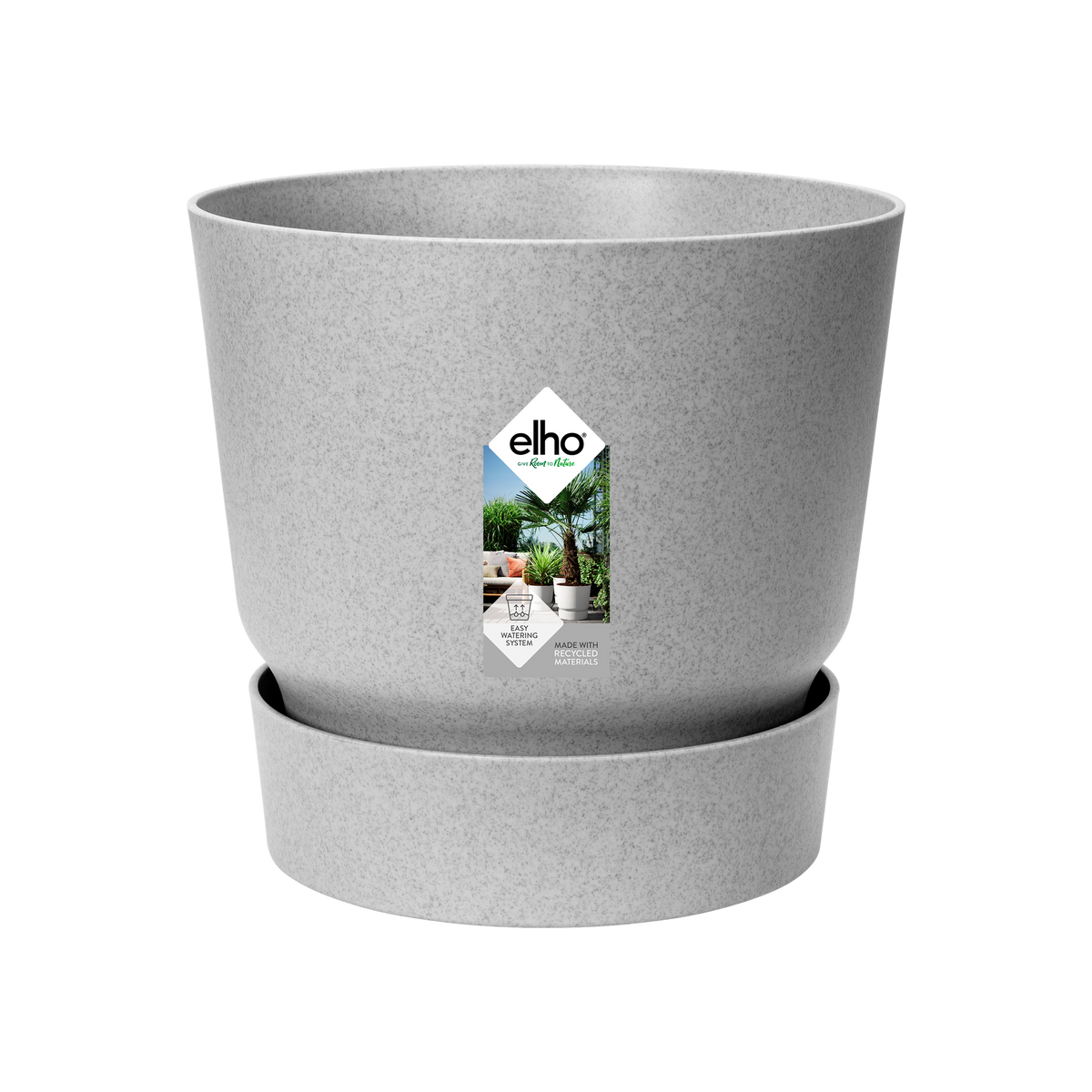 Topf elho Greenville Round grau