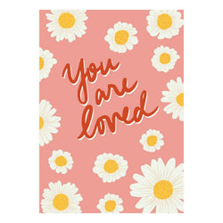 Wenskaart "You are loved" - A6 Gevouwen - Voeg persoonlijke boodschap toe