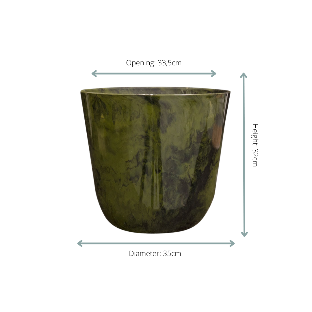 Pot Palermo marble groen