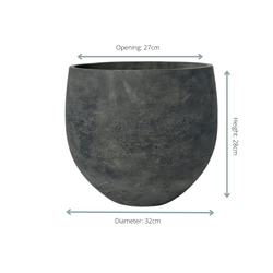 Topf Orb Schwarz gewaschen