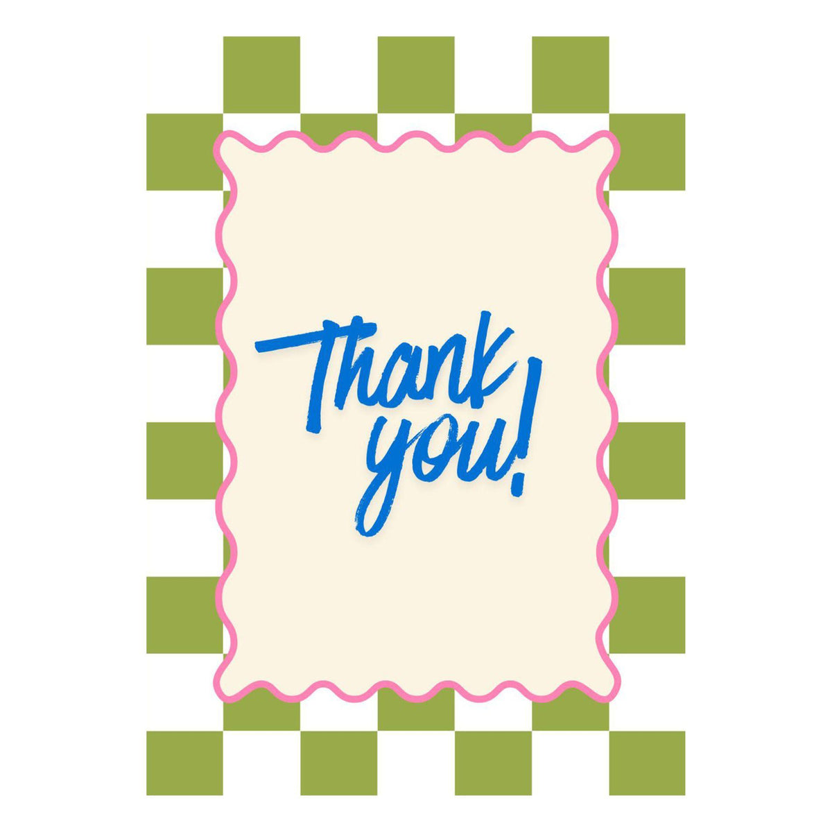 Wenskaart "Thank You" - A6 Gevouwen - Voeg persoonlijke boodschap toe